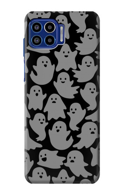 W3835 Cute Ghost Pattern Hülle Schutzhülle Taschen und Leder Flip für Motorola One 5G