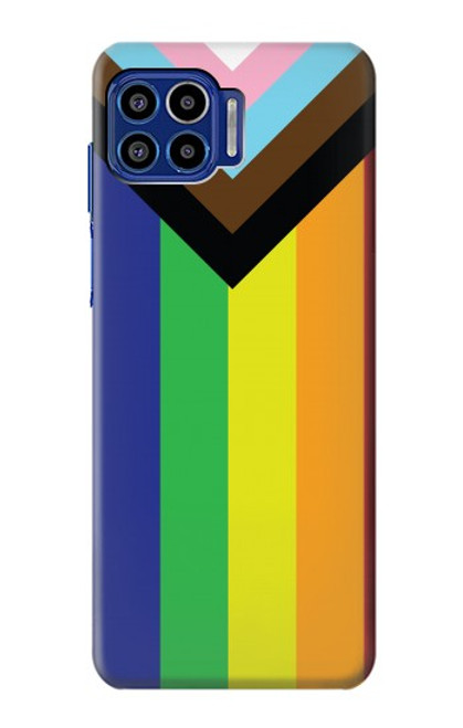 W3846 Pride Flag LGBT Hülle Schutzhülle Taschen und Leder Flip für Motorola One 5G