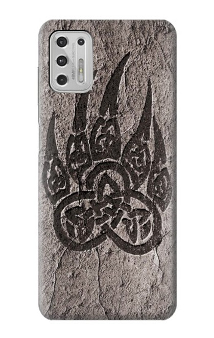 W3832 Viking Norse Bear Paw Berserkers Rock Hülle Schutzhülle Taschen und Leder Flip für Motorola Moto G Stylus (2021)