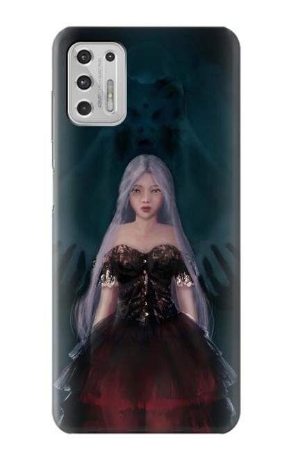 W3847 Lilith Devil Bride Gothic Girl Skull Grim Reaper Hülle Schutzhülle Taschen und Leder Flip für Motorola Moto G Stylus (2021)