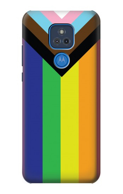 W3846 Pride Flag LGBT Hülle Schutzhülle Taschen und Leder Flip für Motorola Moto G Play (2021)