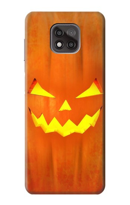 W3828 Pumpkin Halloween Hülle Schutzhülle Taschen und Leder Flip für Motorola Moto G Power (2021)