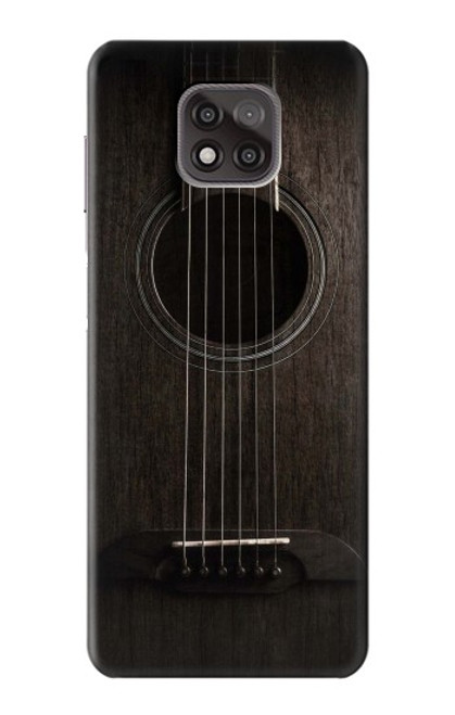 W3834 Old Woods Black Guitar Hülle Schutzhülle Taschen und Leder Flip für Motorola Moto G Power (2021)