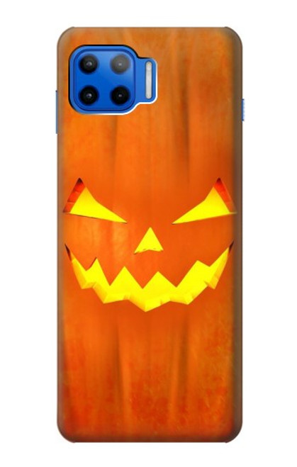 W3828 Pumpkin Halloween Hülle Schutzhülle Taschen und Leder Flip für Motorola Moto G 5G Plus