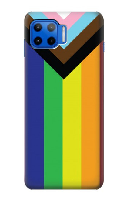 W3846 Pride Flag LGBT Hülle Schutzhülle Taschen und Leder Flip für Motorola Moto G 5G Plus