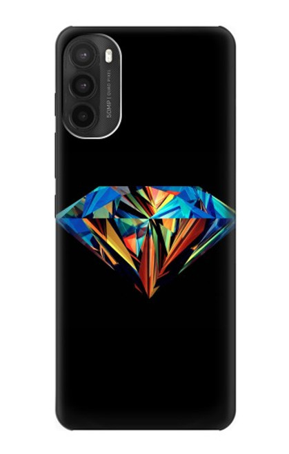 W3842 Abstract Colorful Diamond Hülle Schutzhülle Taschen und Leder Flip für Motorola Moto G71 5G