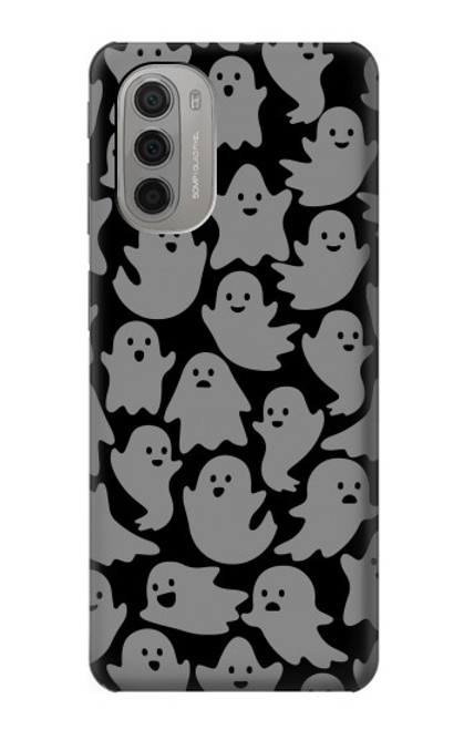 W3835 Cute Ghost Pattern Hülle Schutzhülle Taschen und Leder Flip für Motorola Moto G51 5G