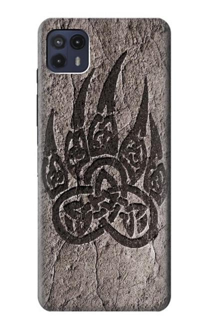 W3832 Viking Norse Bear Paw Berserkers Rock Hülle Schutzhülle Taschen und Leder Flip für Motorola Moto G50 5G