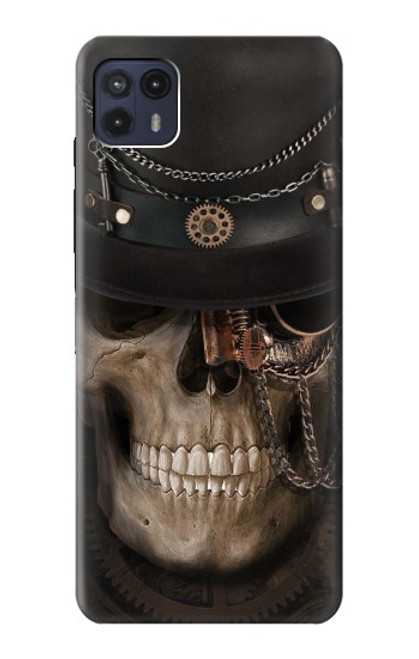 W3852 Steampunk Skull Hülle Schutzhülle Taschen und Leder Flip für Motorola Moto G50 5G