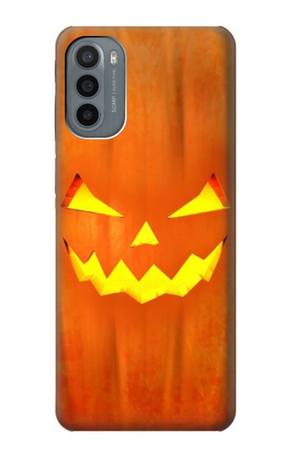 W3828 Pumpkin Halloween Hülle Schutzhülle Taschen und Leder Flip für Motorola Moto G31