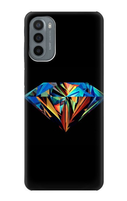 W3842 Abstract Colorful Diamond Hülle Schutzhülle Taschen und Leder Flip für Motorola Moto G31