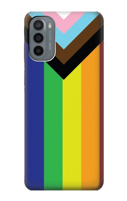 W3846 Pride Flag LGBT Hülle Schutzhülle Taschen und Leder Flip für Motorola Moto G31