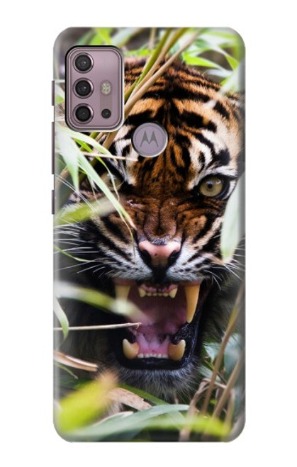 W3838 Barking Bengal Tiger Hülle Schutzhülle Taschen und Leder Flip für Motorola Moto G30, G20, G10