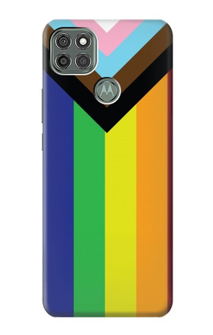 W3846 Pride Flag LGBT Hülle Schutzhülle Taschen und Leder Flip für Motorola Moto G9 Power