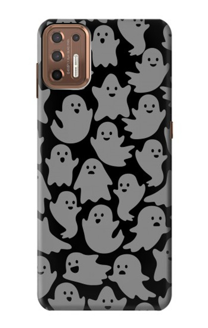 W3835 Cute Ghost Pattern Hülle Schutzhülle Taschen und Leder Flip für Motorola Moto G9 Plus