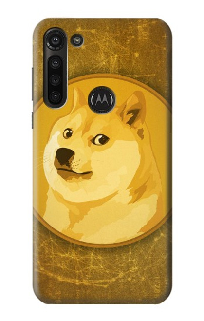 W3826 Dogecoin Shiba Hülle Schutzhülle Taschen und Leder Flip für Motorola Moto G8 Power