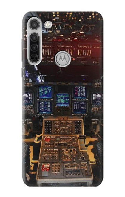 W3836 Airplane Cockpit Hülle Schutzhülle Taschen und Leder Flip für Motorola Moto G8