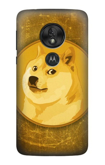 W3826 Dogecoin Shiba Hülle Schutzhülle Taschen und Leder Flip für Motorola Moto G7 Power