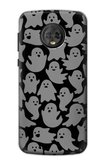 W3835 Cute Ghost Pattern Hülle Schutzhülle Taschen und Leder Flip für Motorola Moto G6