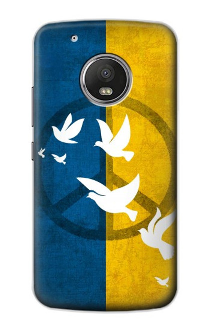 W3857 Peace Dove Ukraine Flag Hülle Schutzhülle Taschen und Leder Flip für Motorola Moto G5 Plus
