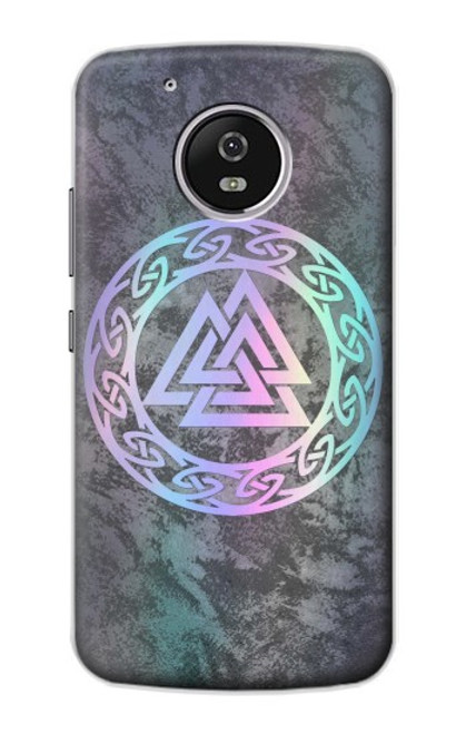 W3833 Valknut Odin Wotans Knot Hrungnir Heart Hülle Schutzhülle Taschen und Leder Flip für Motorola Moto G5