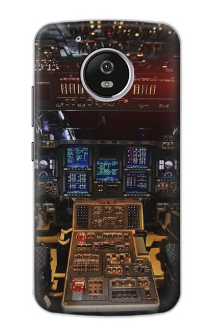 W3836 Airplane Cockpit Hülle Schutzhülle Taschen und Leder Flip für Motorola Moto G5