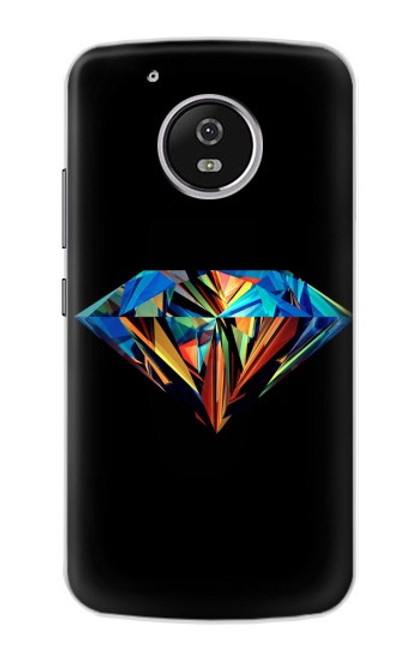 W3842 Abstract Colorful Diamond Hülle Schutzhülle Taschen und Leder Flip für Motorola Moto G5