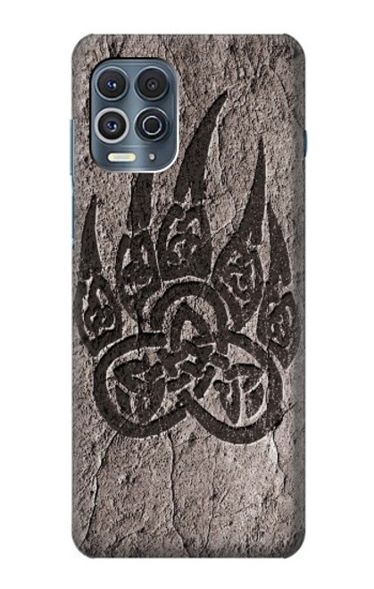 W3832 Viking Norse Bear Paw Berserkers Rock Hülle Schutzhülle Taschen und Leder Flip für Motorola Edge S