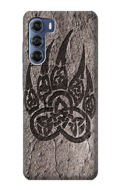 W3832 Viking Norse Bear Paw Berserkers Rock Hülle Schutzhülle Taschen und Leder Flip für Motorola Edge S30