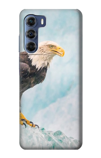 W3843 Bald Eagle On Ice Hülle Schutzhülle Taschen und Leder Flip für Motorola Edge S30