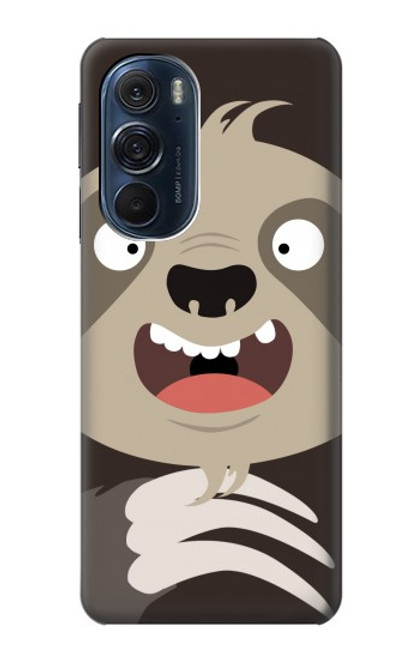 W3855 Sloth Face Cartoon Hülle Schutzhülle Taschen und Leder Flip für Motorola Edge X30