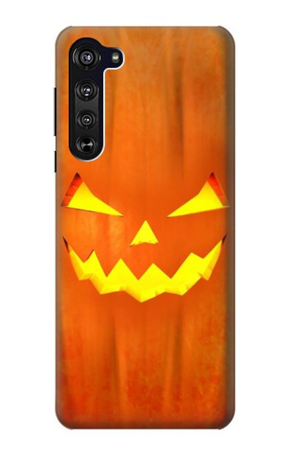 W3828 Pumpkin Halloween Hülle Schutzhülle Taschen und Leder Flip für Motorola Edge