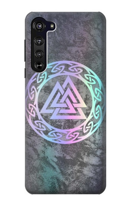 W3833 Valknut Odin Wotans Knot Hrungnir Heart Hülle Schutzhülle Taschen und Leder Flip für Motorola Edge