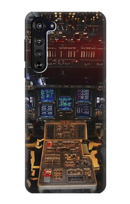 W3836 Airplane Cockpit Hülle Schutzhülle Taschen und Leder Flip für Motorola Edge