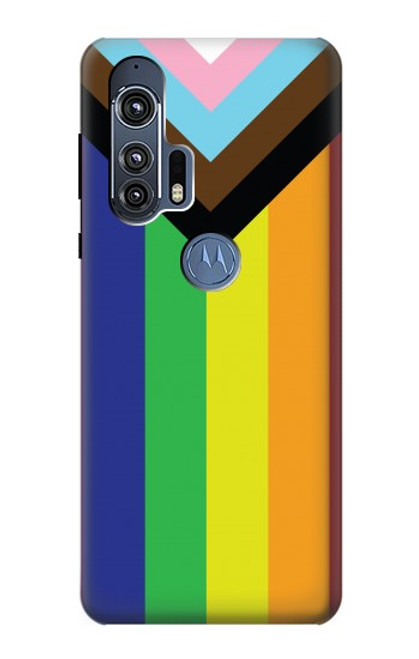 W3846 Pride Flag LGBT Hülle Schutzhülle Taschen und Leder Flip für Motorola Edge+