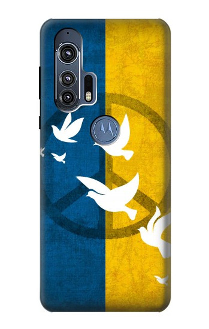 W3857 Peace Dove Ukraine Flag Hülle Schutzhülle Taschen und Leder Flip für Motorola Edge+