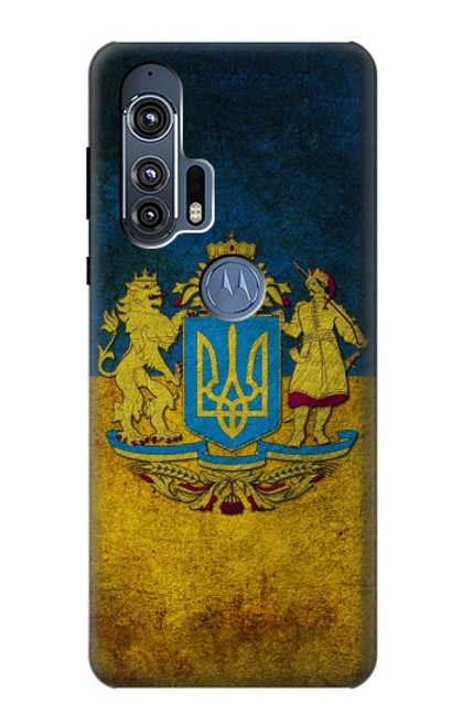 W3858 Ukraine Vintage Flag Hülle Schutzhülle Taschen und Leder Flip für Motorola Edge+