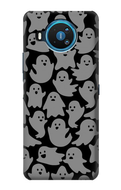 W3835 Cute Ghost Pattern Hülle Schutzhülle Taschen und Leder Flip für Nokia 8.3 5G