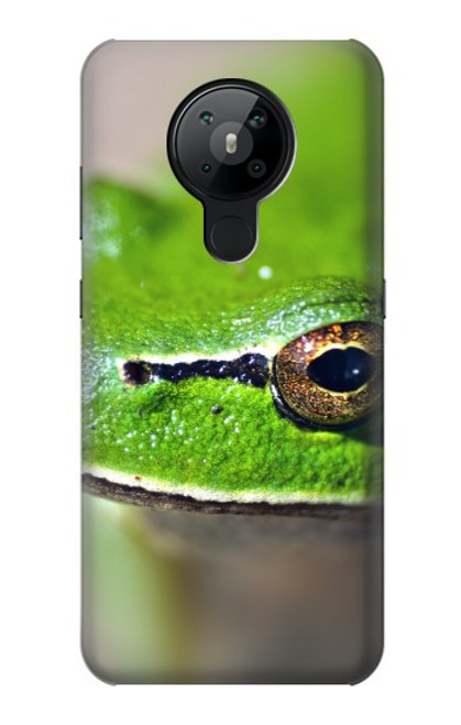 W3845 Green frog Hülle Schutzhülle Taschen und Leder Flip für Nokia 5.3