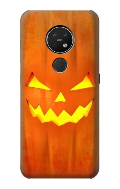 W3828 Pumpkin Halloween Hülle Schutzhülle Taschen und Leder Flip für Nokia 7.2