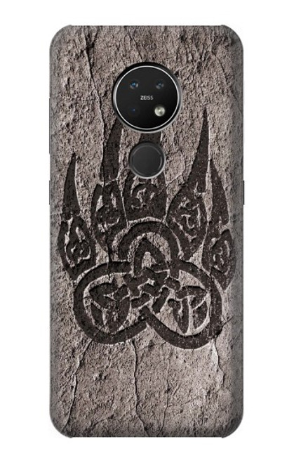 W3832 Viking Norse Bear Paw Berserkers Rock Hülle Schutzhülle Taschen und Leder Flip für Nokia 7.2