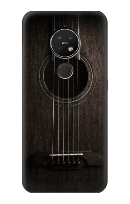 W3834 Old Woods Black Guitar Hülle Schutzhülle Taschen und Leder Flip für Nokia 7.2