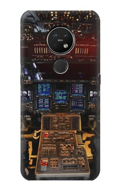 W3836 Airplane Cockpit Hülle Schutzhülle Taschen und Leder Flip für Nokia 7.2