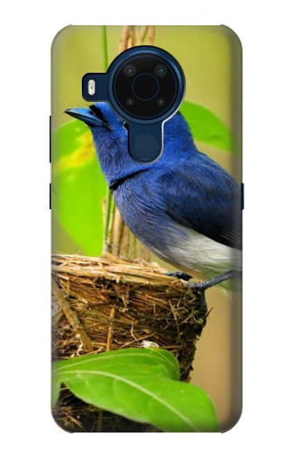 W3839 Bluebird of Happiness Blue Bird Hülle Schutzhülle Taschen und Leder Flip für Nokia 5.4