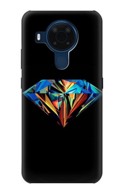 W3842 Abstract Colorful Diamond Hülle Schutzhülle Taschen und Leder Flip für Nokia 5.4