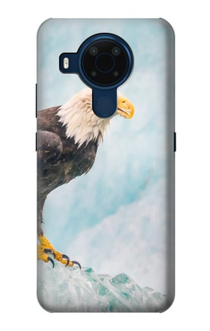 W3843 Bald Eagle On Ice Hülle Schutzhülle Taschen und Leder Flip für Nokia 5.4