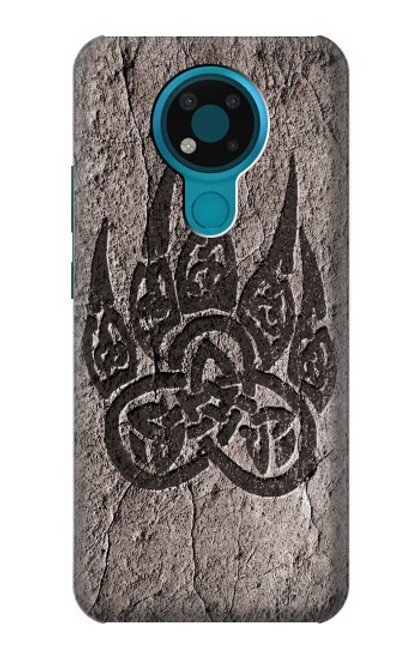 W3832 Viking Norse Bear Paw Berserkers Rock Hülle Schutzhülle Taschen und Leder Flip für Nokia 3.4