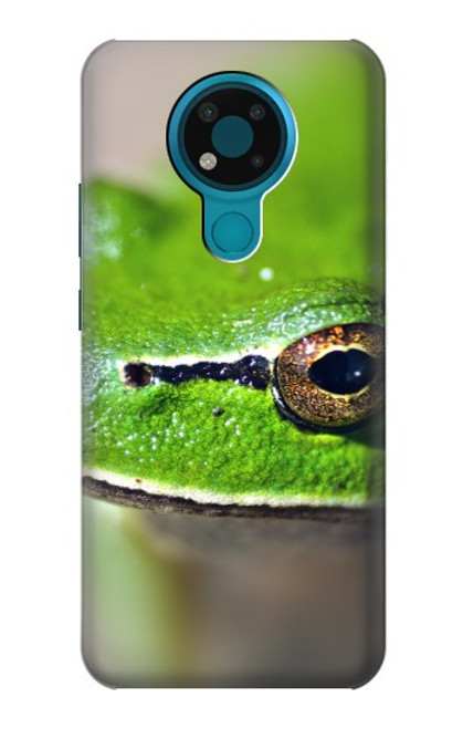 W3845 Green frog Hülle Schutzhülle Taschen und Leder Flip für Nokia 3.4
