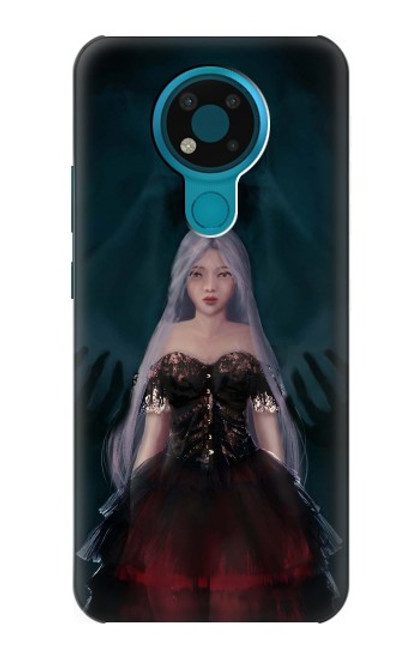 W3847 Lilith Devil Bride Gothic Girl Skull Grim Reaper Hülle Schutzhülle Taschen und Leder Flip für Nokia 3.4