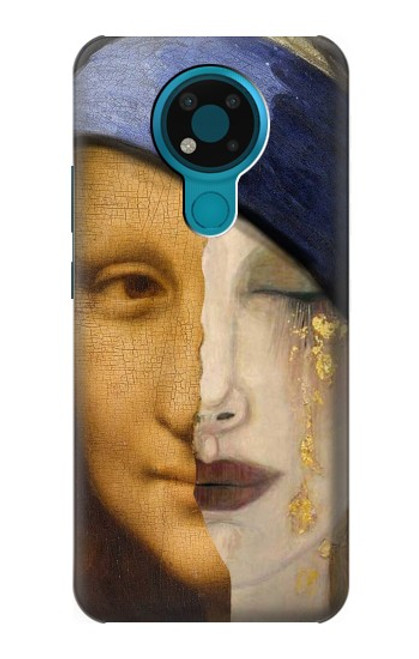 W3853 Mona Lisa Gustav Klimt Vermeer Hülle Schutzhülle Taschen und Leder Flip für Nokia 3.4